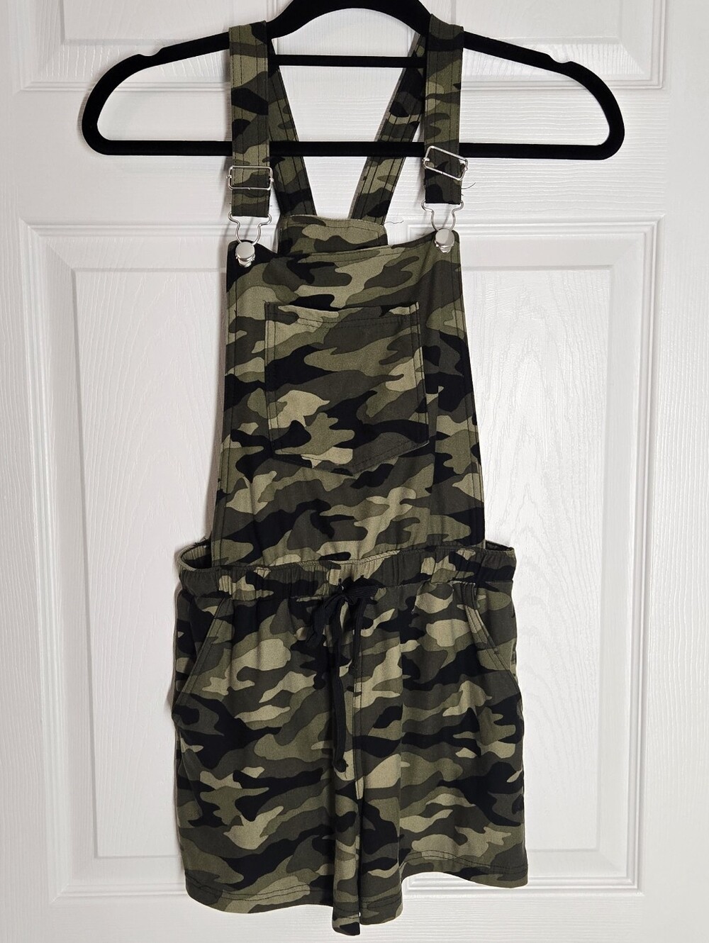 No Boundaries Camo Shortalls Overall Soft Romper Adjustable